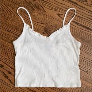 White v-neck topshop tank top